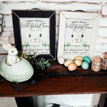 Open Daily Wild Rabbit Farms Easter Sign