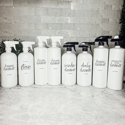 32oz White Refillable Cleaning Bottles for Home