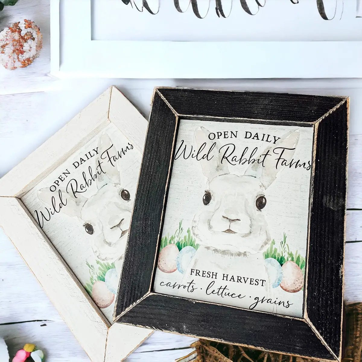 Open Daily Wild Rabbit Farms Easter Sign