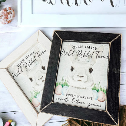 Open Daily Wild Rabbit Farms Easter Sign