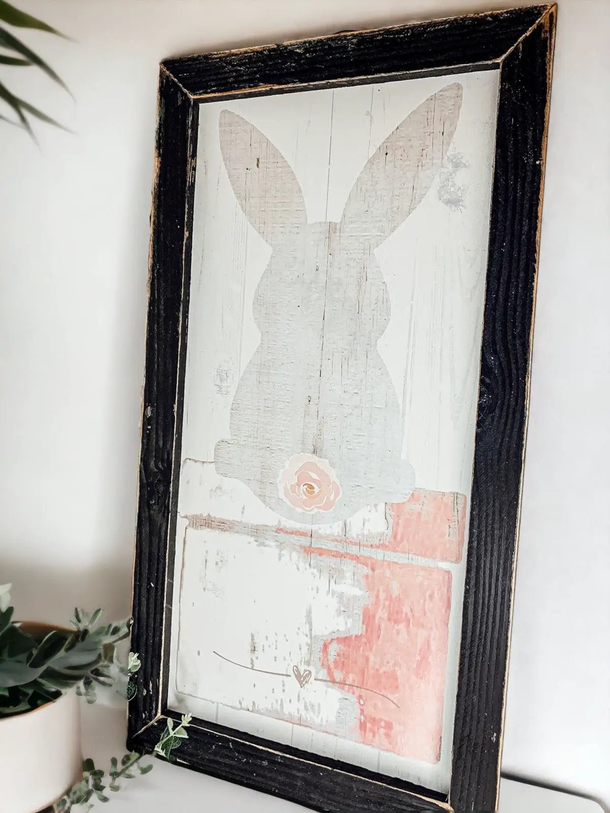 Bunny Tail Sign 24x12 Rustic Farmhouse Decor