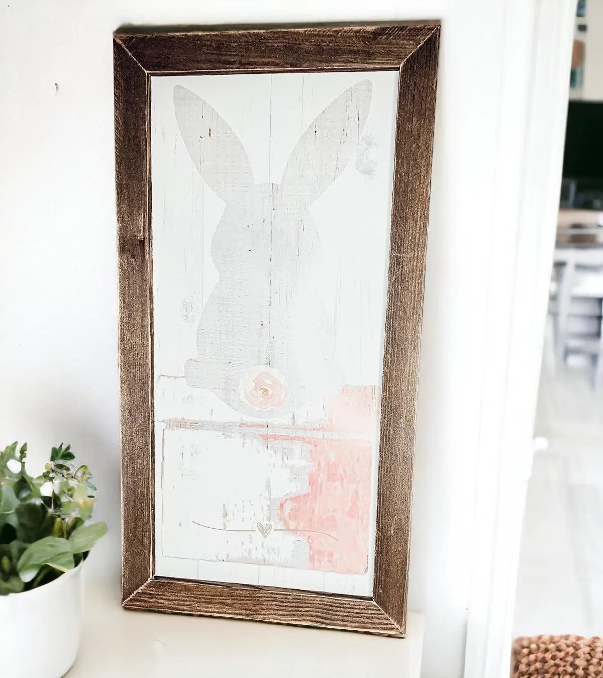 Bunny Tail Sign 24x12 Rustic Farmhouse Decor
