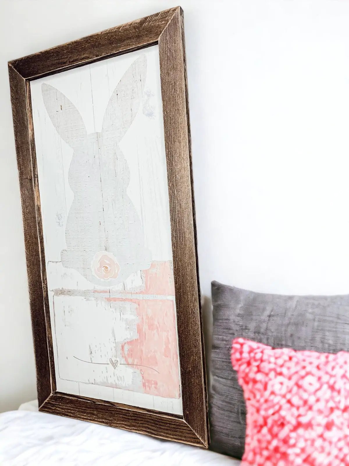 Bunny Tail Sign 24x12 Rustic Farmhouse Decor