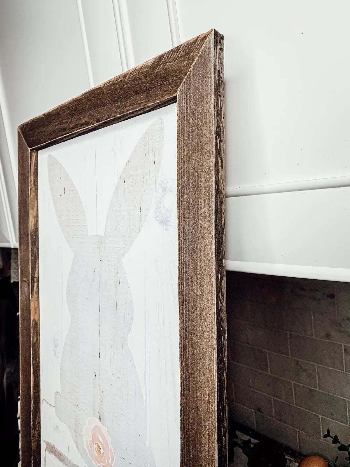 Bunny Tail Sign 24x12 Rustic Farmhouse Decor