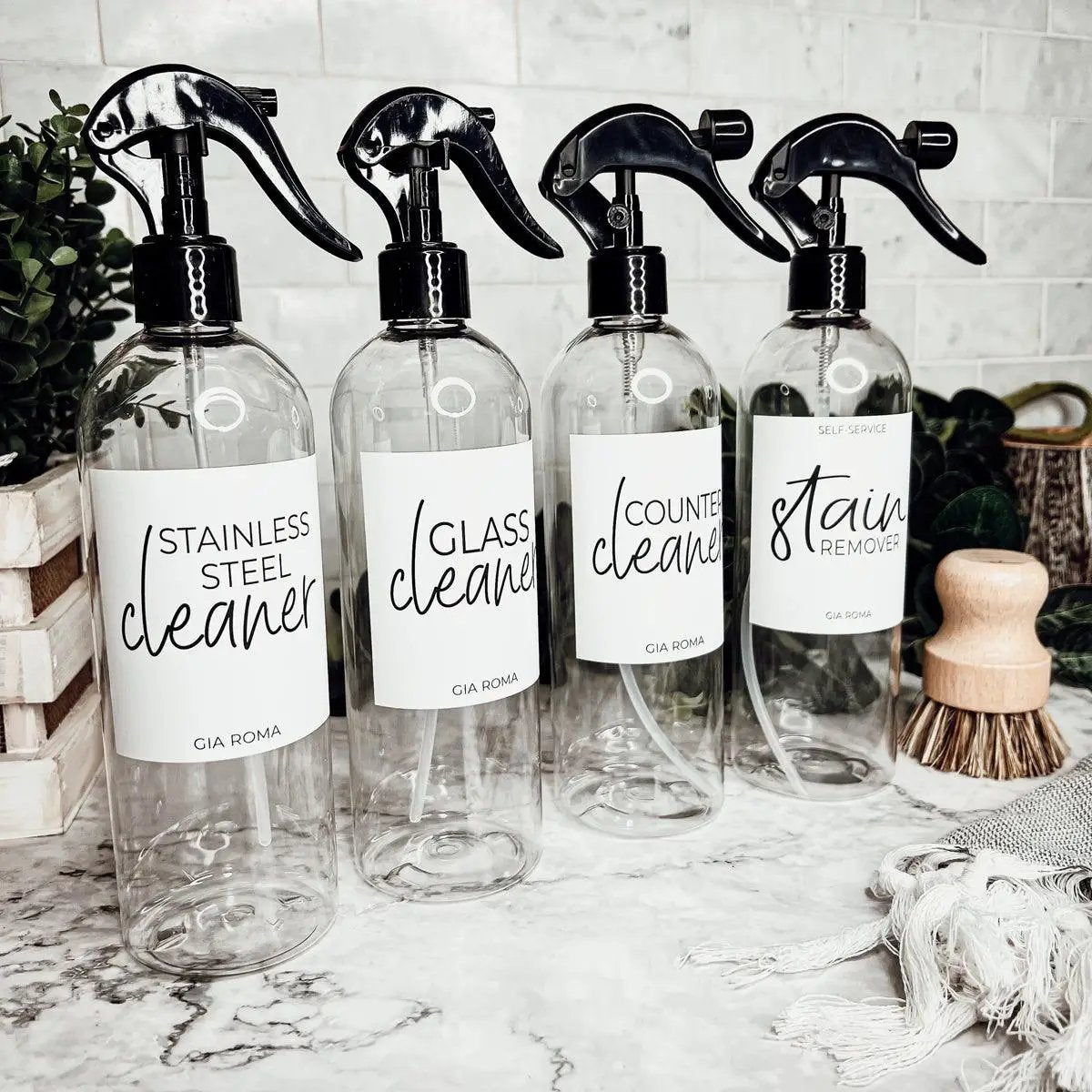 16oz Plastic Cleaning Bottles With Spray Pump