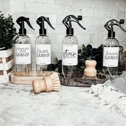 16oz Plastic Cleaning Bottles With Spray Pump