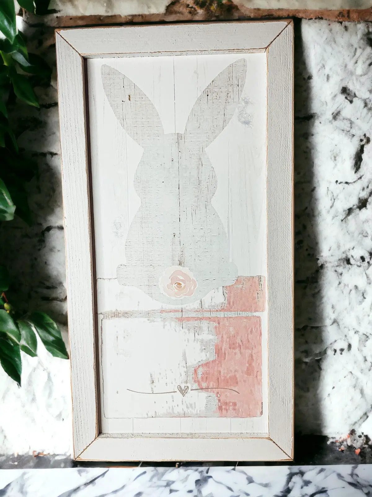 Bunny Tail Sign 24x12 Rustic Farmhouse Decor