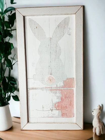 Bunny Tail Sign 24x12 Rustic Farmhouse Decor