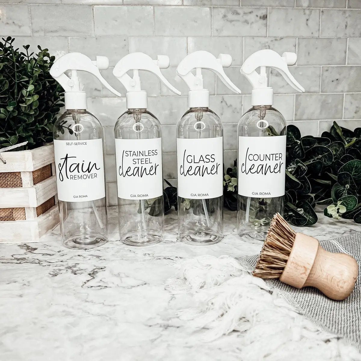 16oz Plastic Cleaning Bottles With Spray Pump