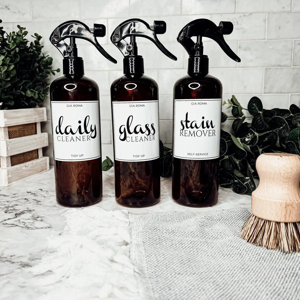 16oz Plastic Cleaning Bottles With Spray Pump