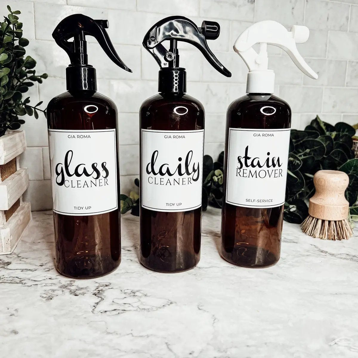16oz Plastic Cleaning Bottles With Spray Pump