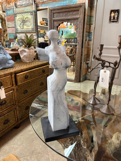 Blue hand-carved abstract female sculpture by The Broward Design Center on Tampa Home & Garden Store