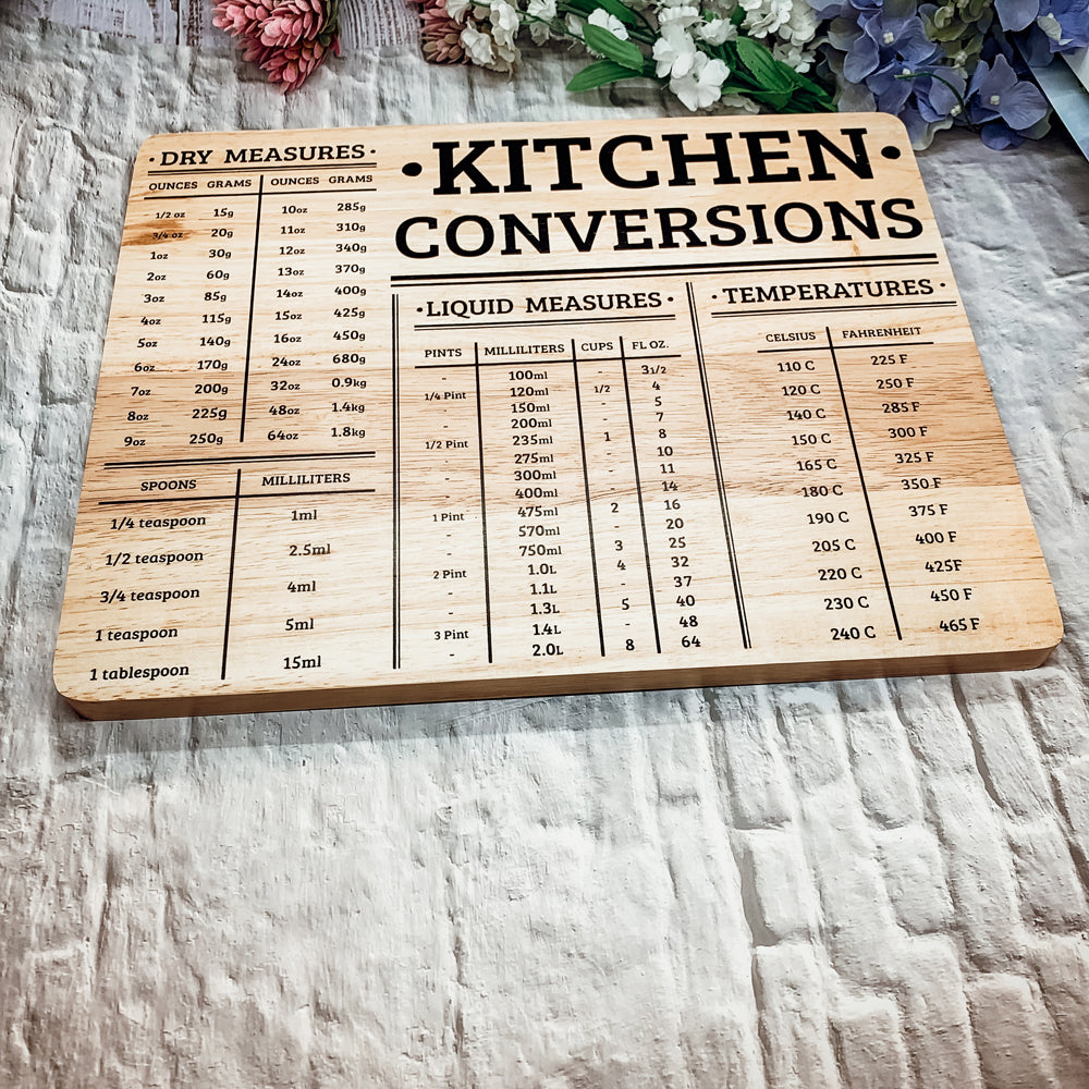 Bamboo Conversions Kitchen Measuring Decor Board