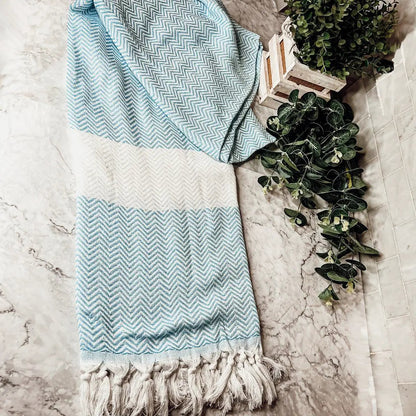 Chevron Towel 200 GSM Turkish Cotton Oversized