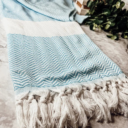 Chevron Towel 200 GSM Turkish Cotton Oversized