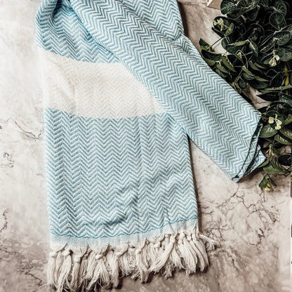 Chevron Towel 200 GSM Turkish Cotton Oversized