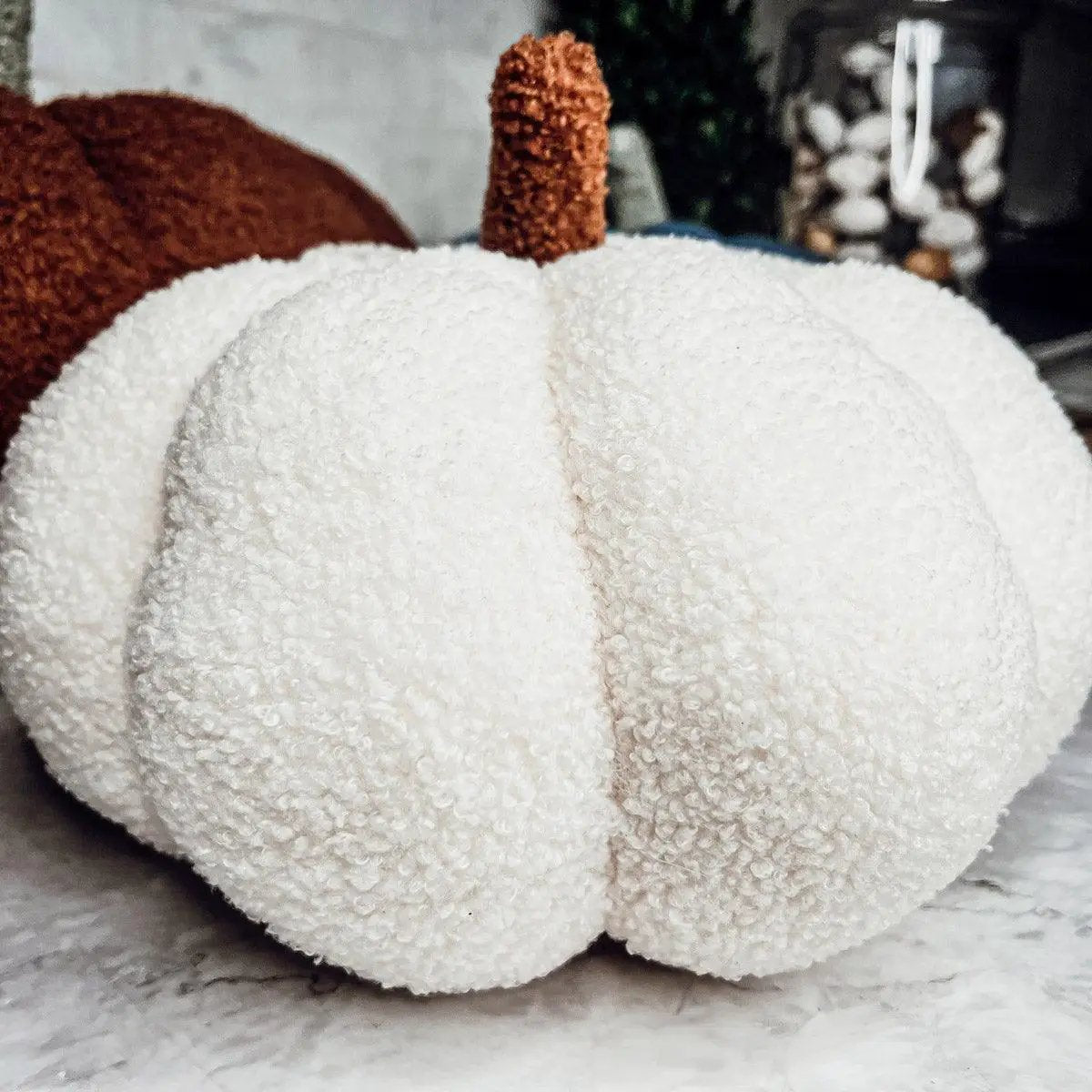 Blair Pumpkin Plush Decorative Pillow For Fall