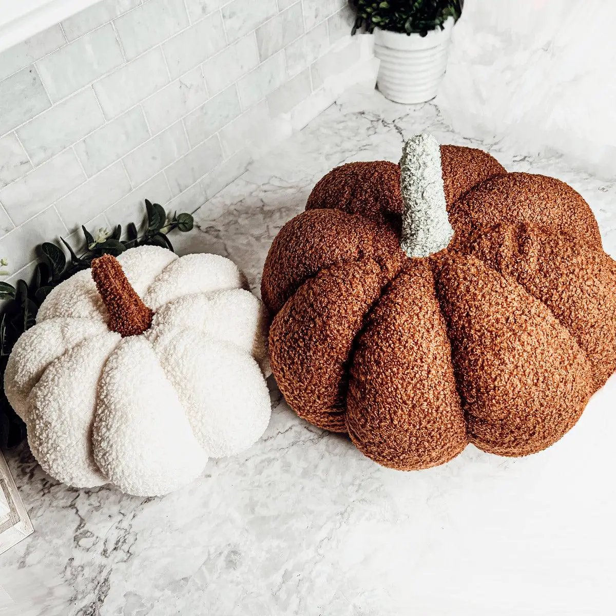 Blair Pumpkin Plush Decorative Pillow For Fall