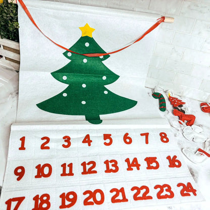 Felt Christmas Advent Calendar With Ornaments