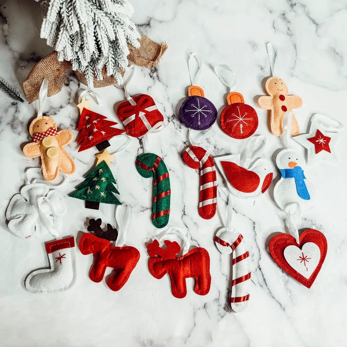 Felt Christmas Advent Calendar With Ornaments