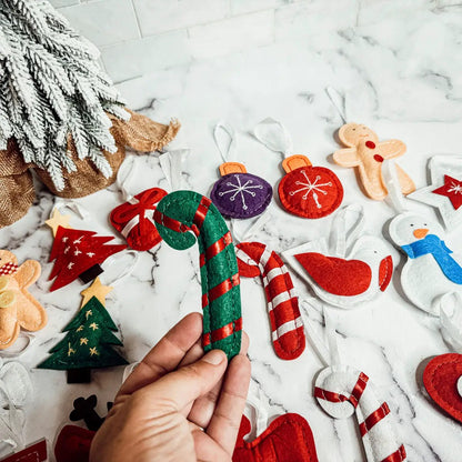 Felt Christmas Advent Calendar With Ornaments