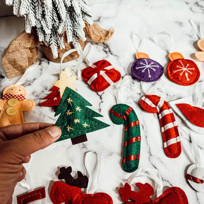 Felt Christmas Advent Calendar With Ornaments