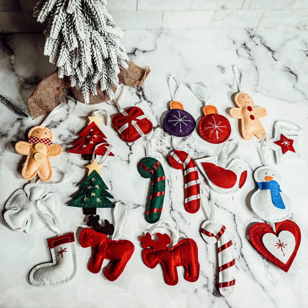 Felt Christmas Advent Calendar With Ornaments
