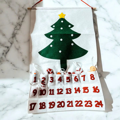 Felt Christmas Advent Calendar With Ornaments