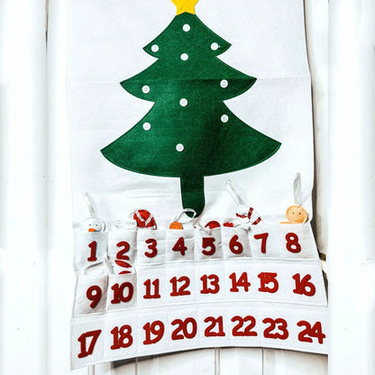 Felt Christmas Advent Calendar With Ornaments