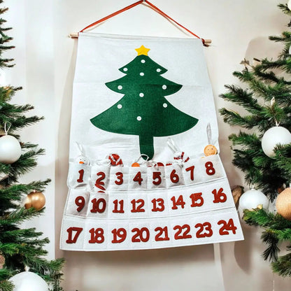 Felt Christmas Advent Calendar With Ornaments