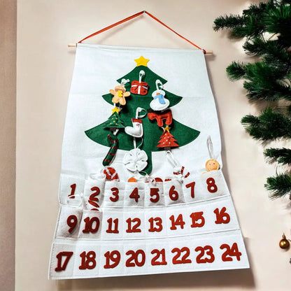 Felt Christmas Advent Calendar With Ornaments
