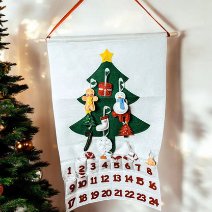 Felt Christmas Advent Calendar With Ornaments