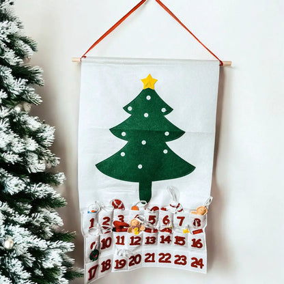 Felt Christmas Advent Calendar With Ornaments