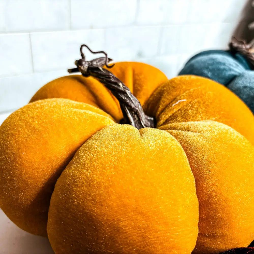 Velvet Pumpkins In Jewel Tones For Autumn Decor