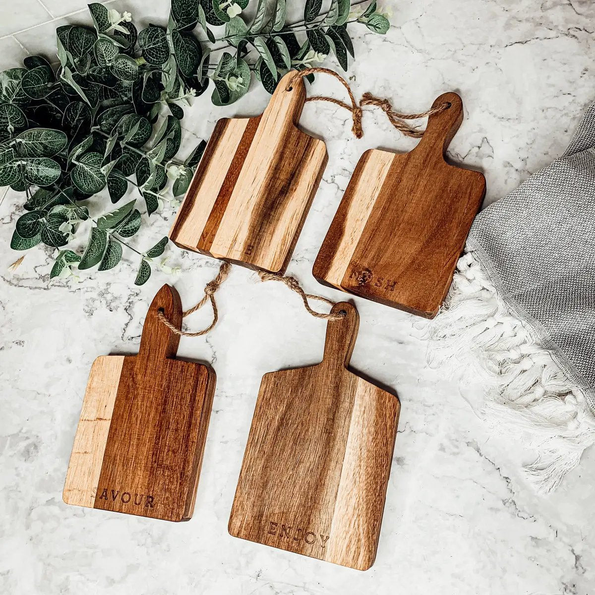 Charcuterie Boards Set of 4, 8x4.5 Inches