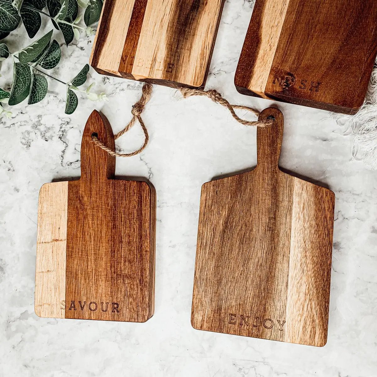Charcuterie Boards Set of 4, 8x4.5 Inches