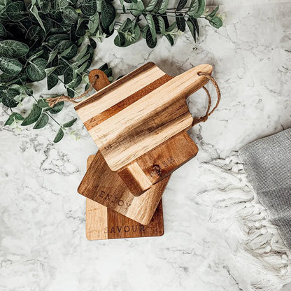 Charcuterie Boards Set of 4, 8x4.5 Inches