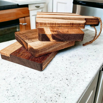 Charcuterie Boards Set of 4, 8x4.5 Inches