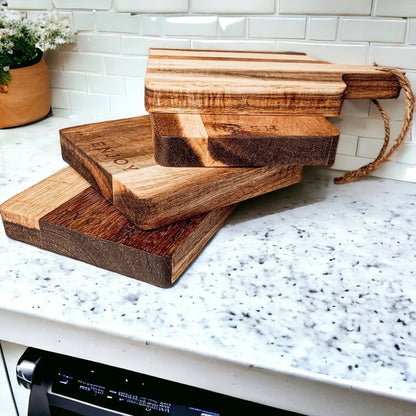Charcuterie Boards Set of 4, 8x4.5 Inches