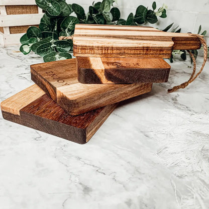 Charcuterie Boards Set of 4, 8x4.5 Inches