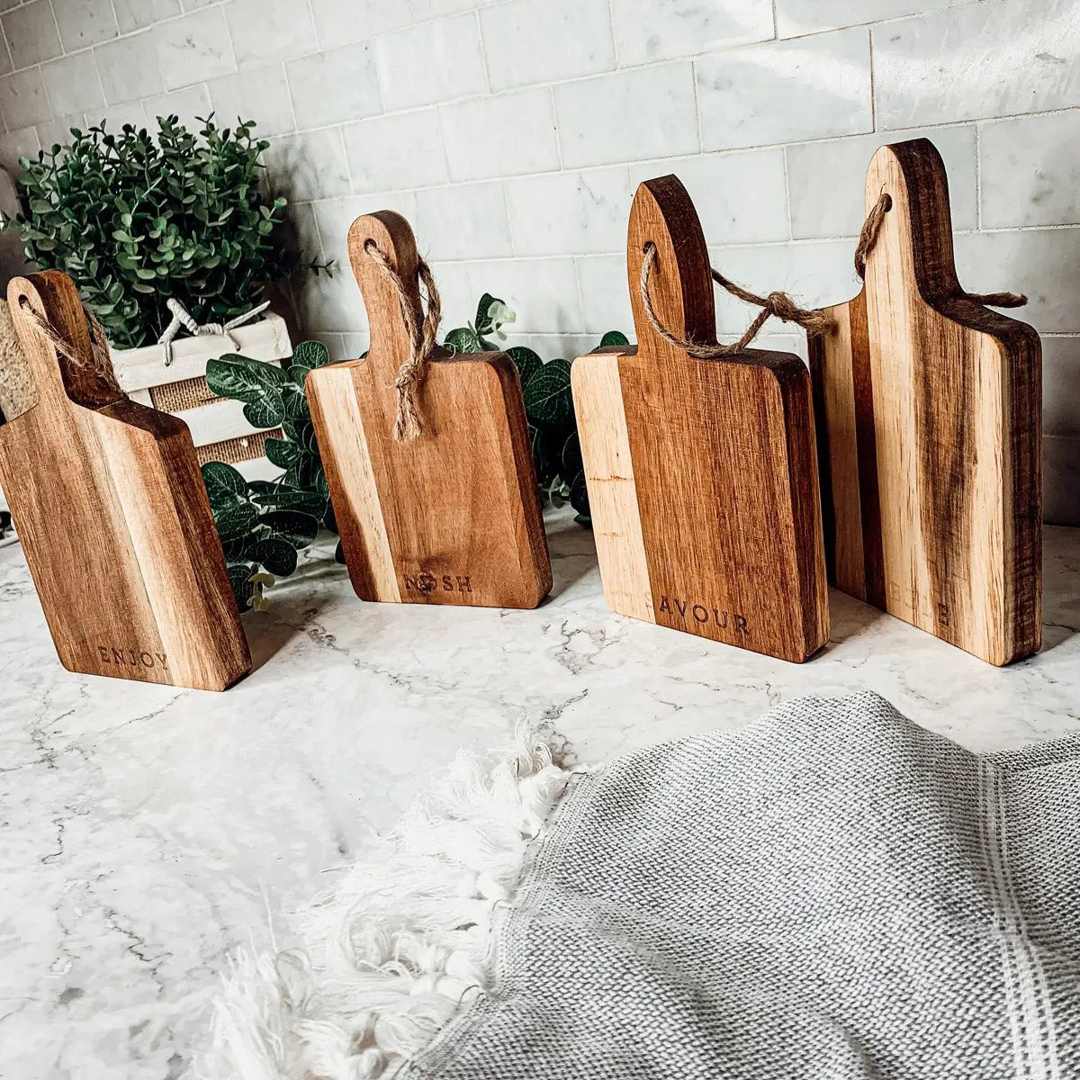 Charcuterie Boards Set of 4, 8x4.5 Inches