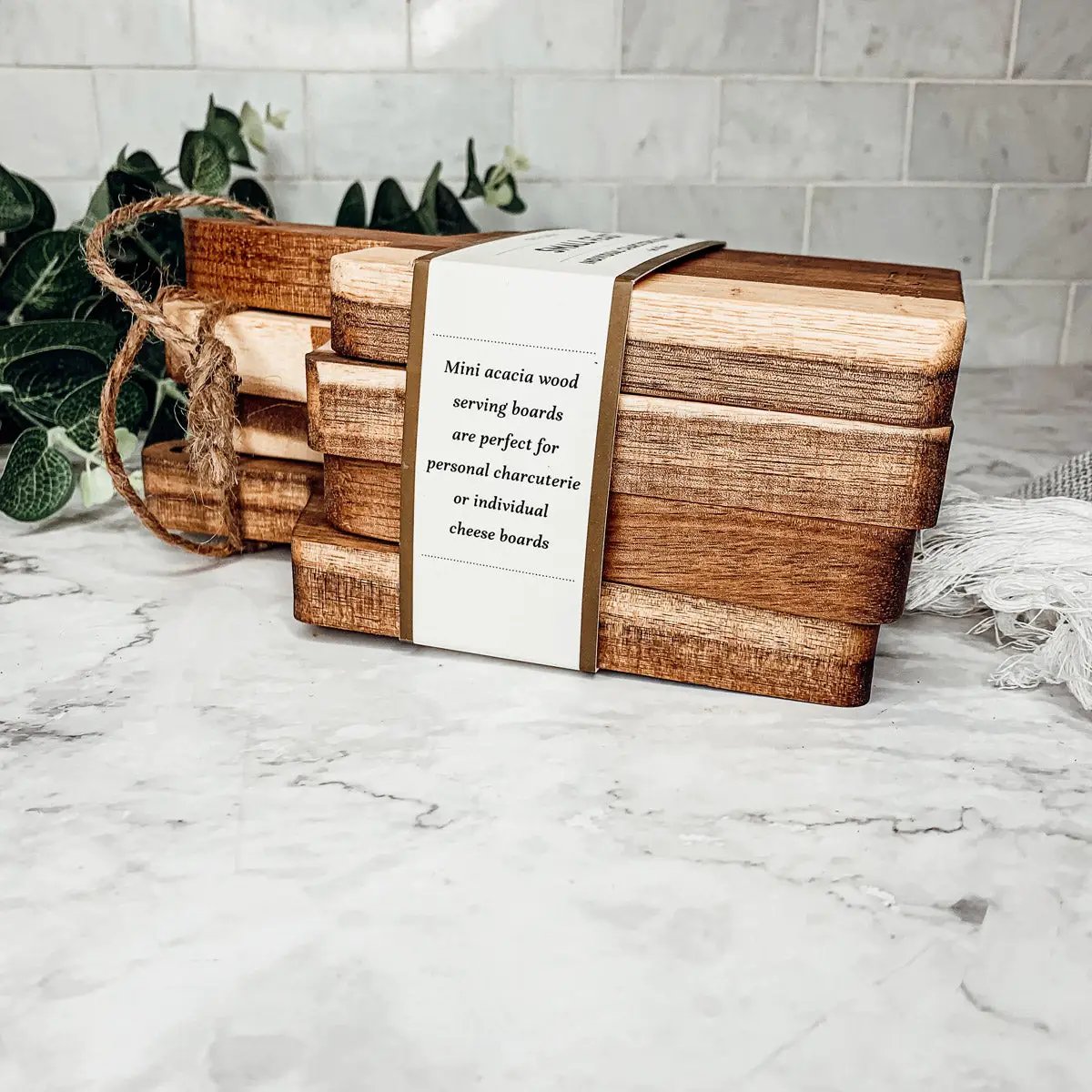 Charcuterie Boards Set of 4, 8x4.5 Inches