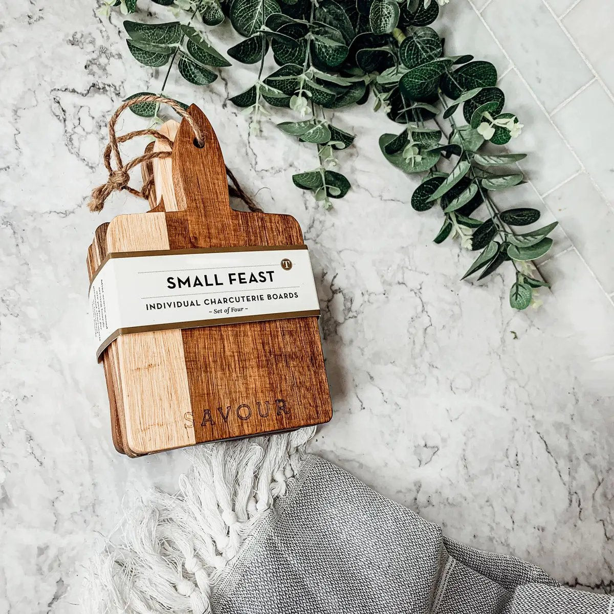 Charcuterie Boards Set of 4, 8x4.5 Inches