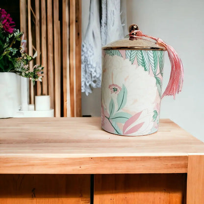 Vintage Floral Candle Gift Box and Soy Wax