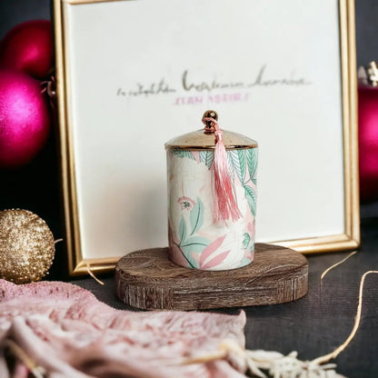Vintage Floral Candle Gift Box and Soy Wax