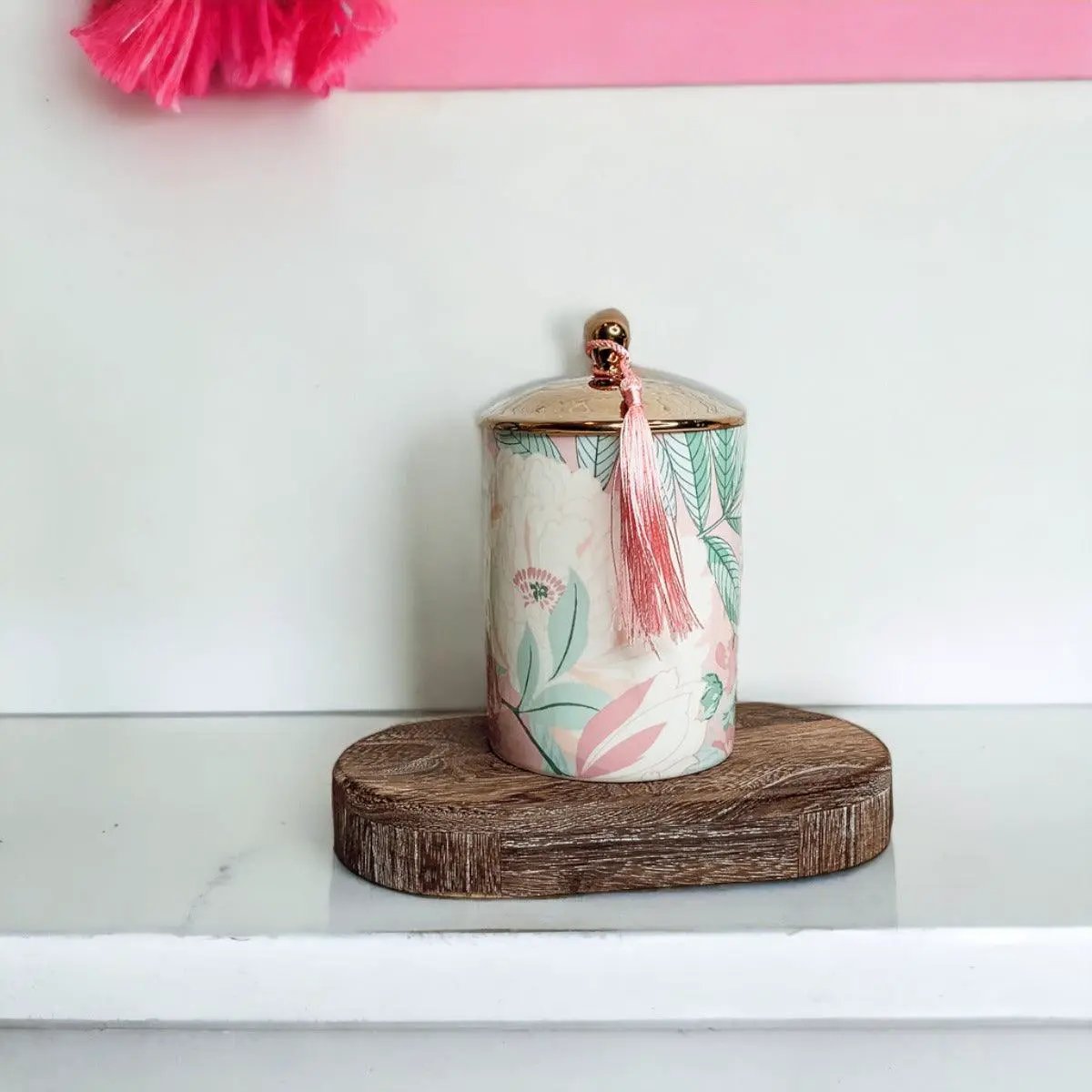Vintage Floral Candle Gift Box and Soy Wax