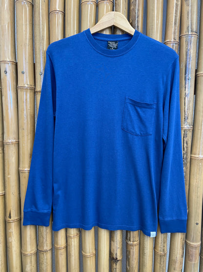 New Men's Bamboo Viscose/Organic Cotton Long Sleeve Shirt with Pocket, blue, Spun Bamboo on Tampa Home & Garden Store