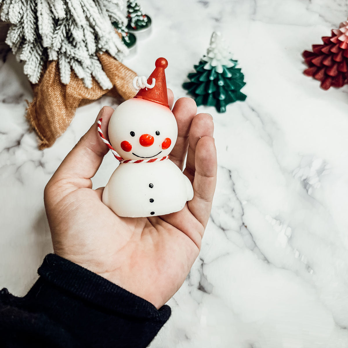 Snowman Candle