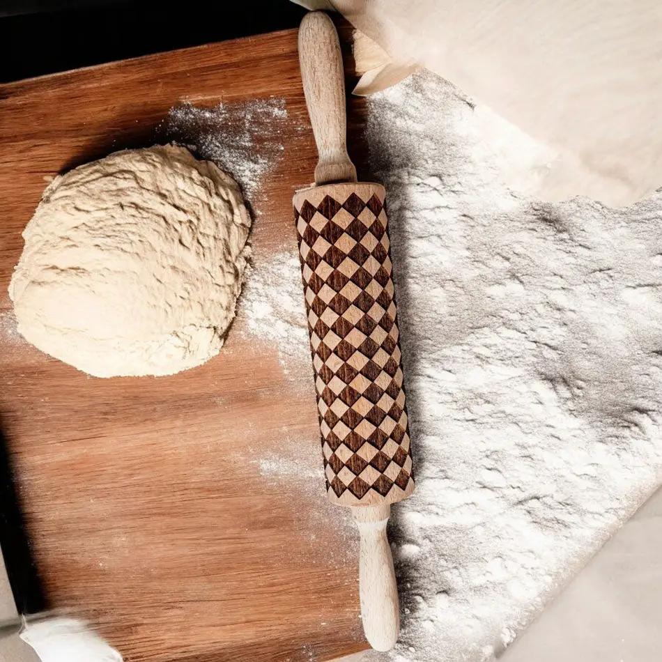 Courtly Checkered Rolling Pins and Diamond Style