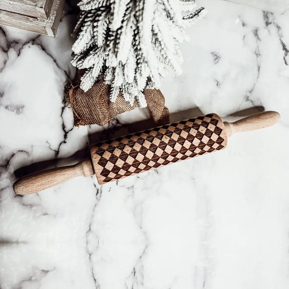 Courtly Checkered Rolling Pins and Diamond Style